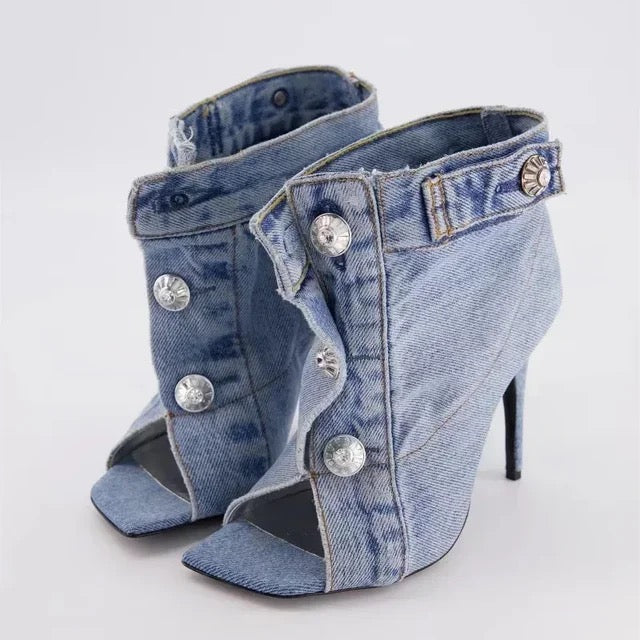 Asia Denim Heels