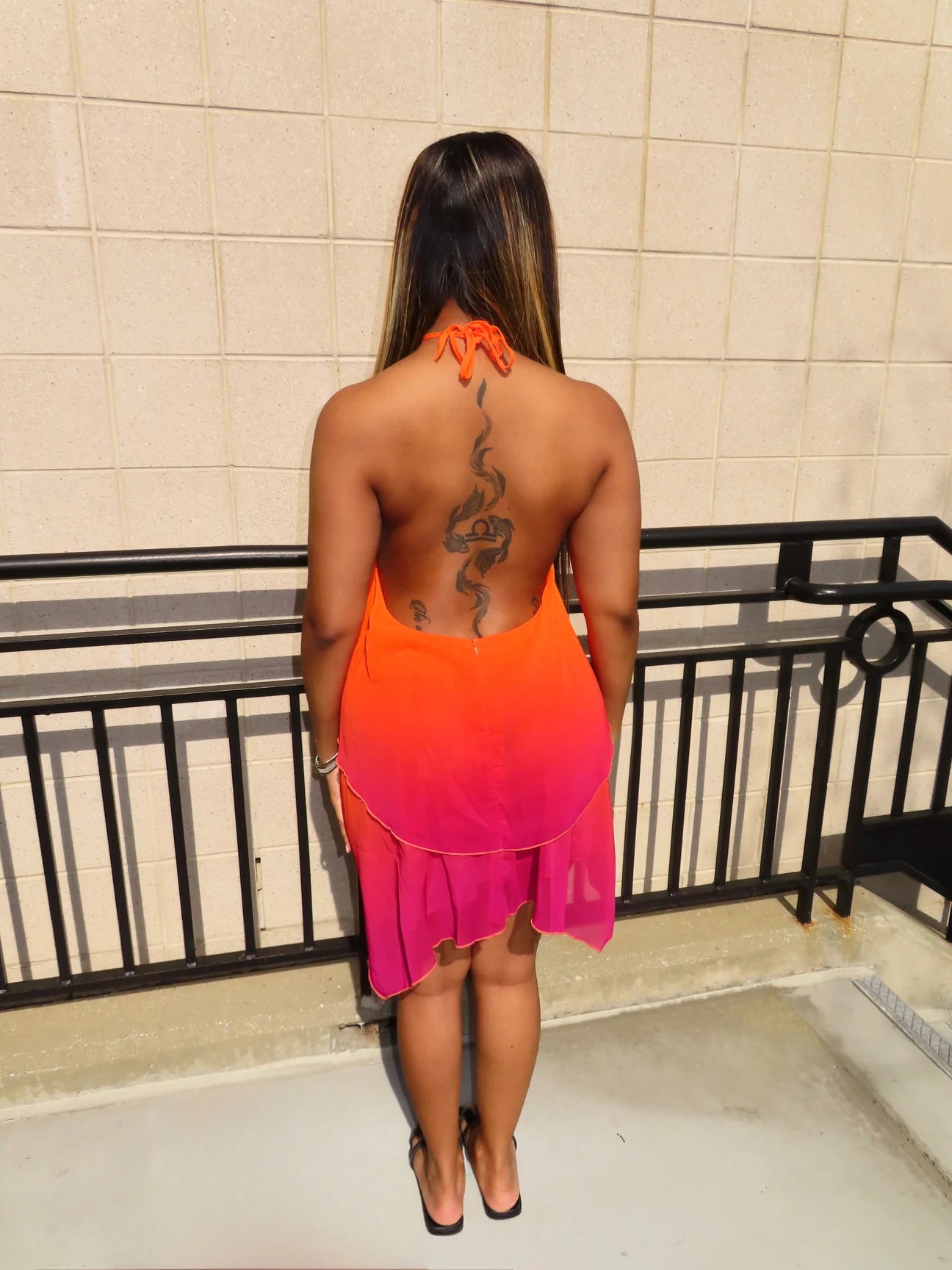 Ombré Burst Dress