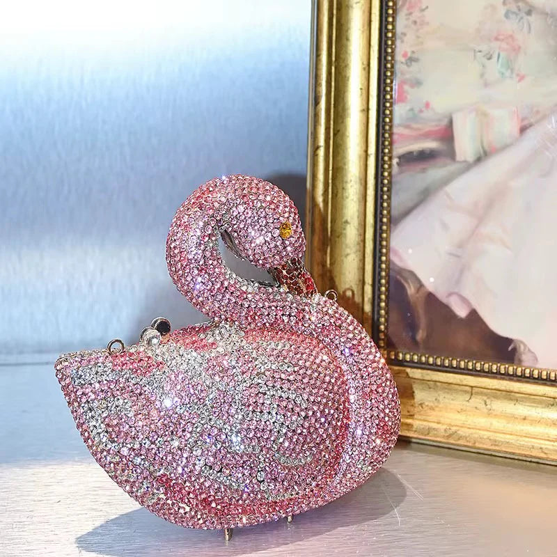 Crystal Swan Clutch