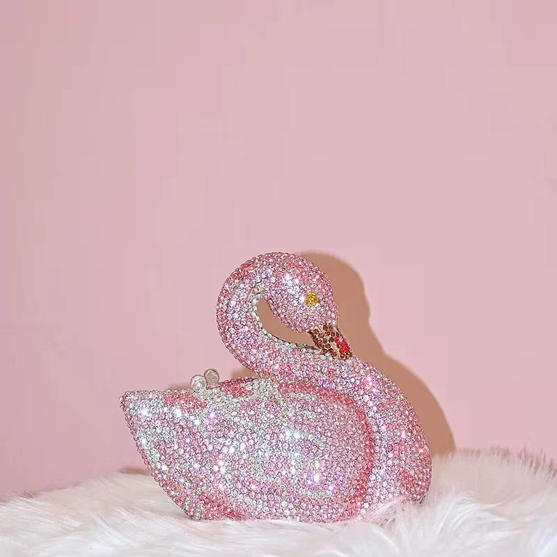 Crystal Swan Clutch